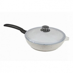 Сковорода 220/50 мм с225ас БЕЛАЯ /г.Кукмор/